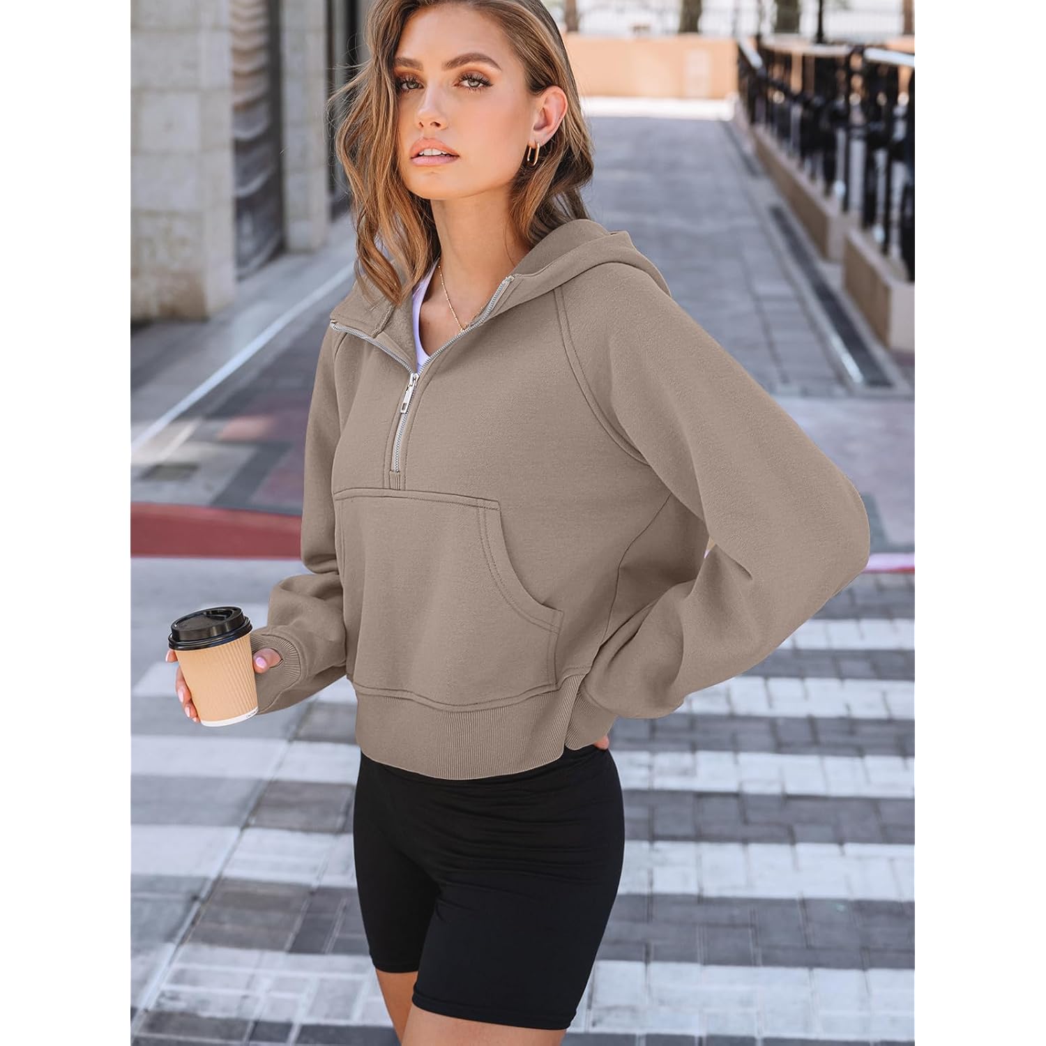AUTOMET Dames hoodie fleece Fall Fashion Outfits Workout - Image 4