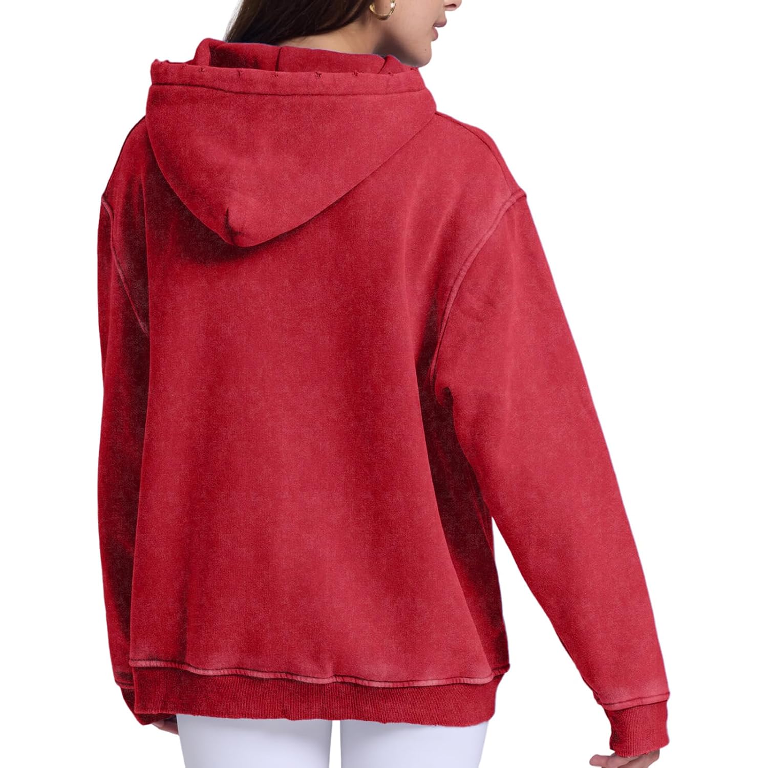 FAIABLE Dames oversized Acid Wash hoodie Unisex Heavyweight - Image 4