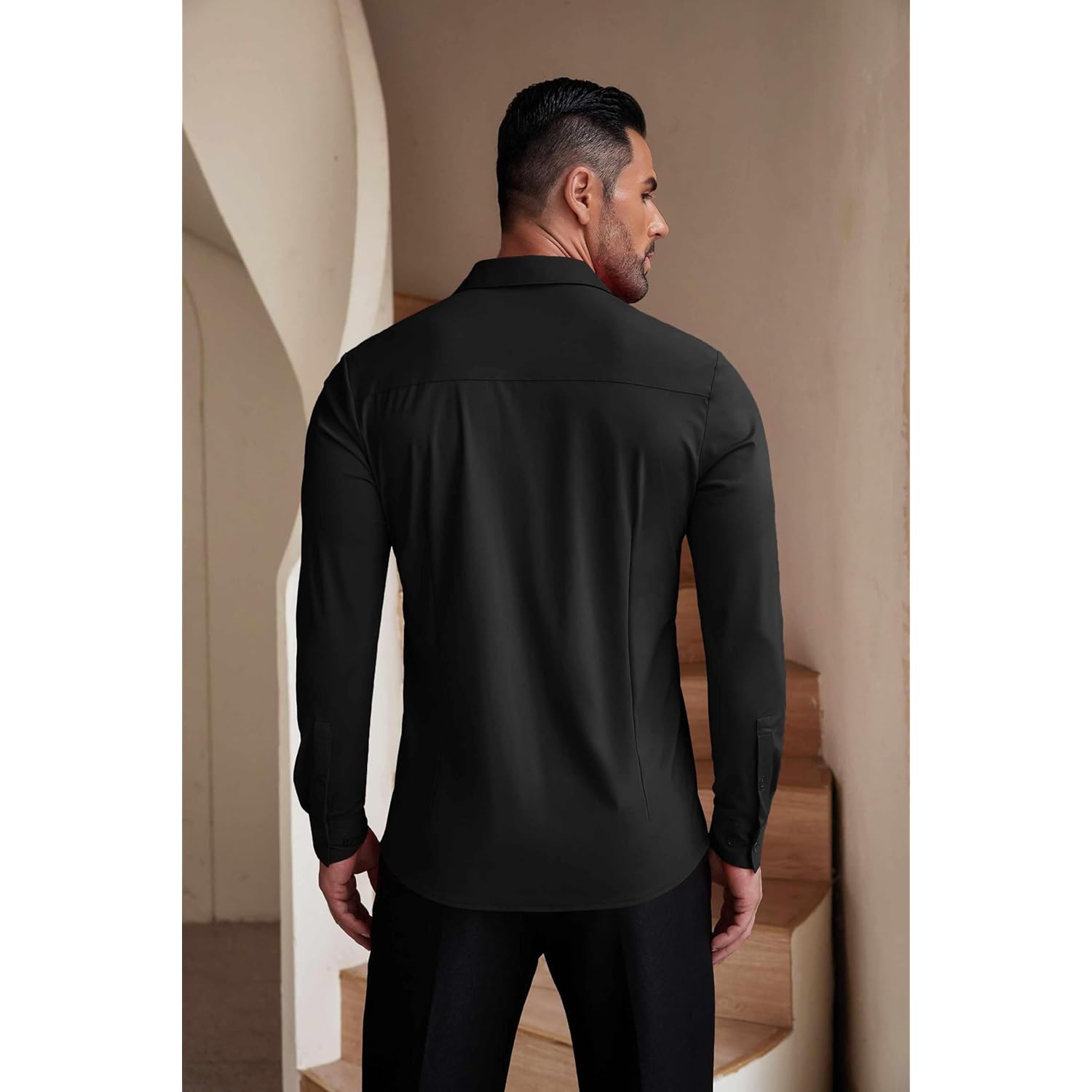 Heren overhemd lange mouw basic comfort dagelijks 2 - Image 7