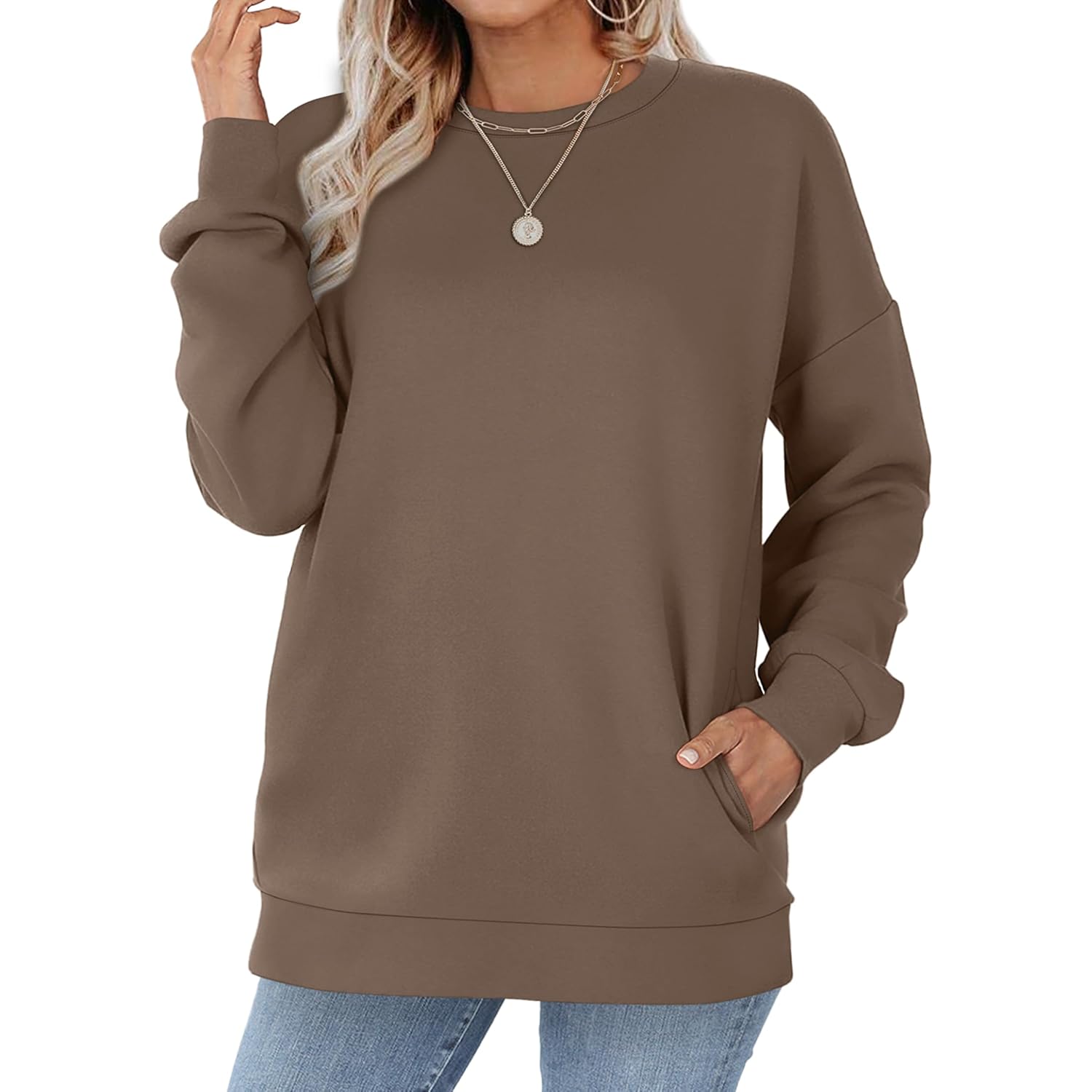 WIHOLL Crewneck sweatshirt Dames Long Sleeve Tops 2025 - Image 3