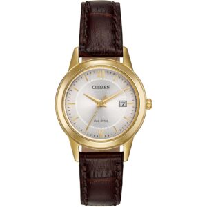 CITIZEN Ladies' Eco-Drive Classic leer band horloge with