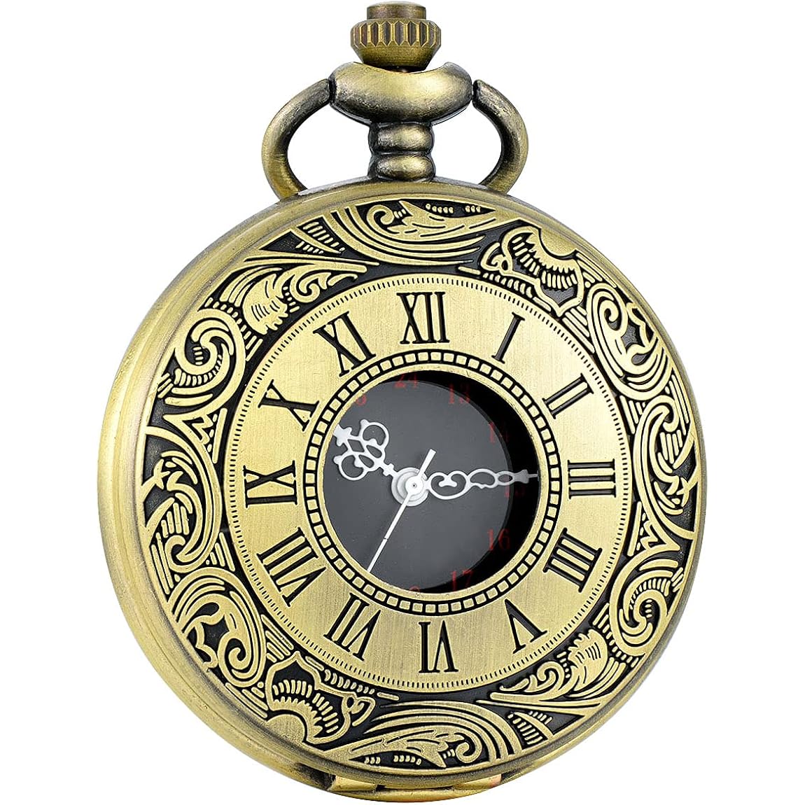 LYMFHCH Vintage Pocket horloge Roman Numerals Scale quartz - Image 5