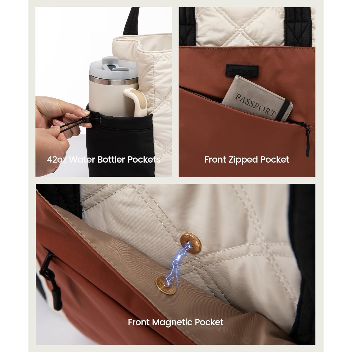 LOVEVOOK tote Bag for Dames, Puffer Bag and - Image 5