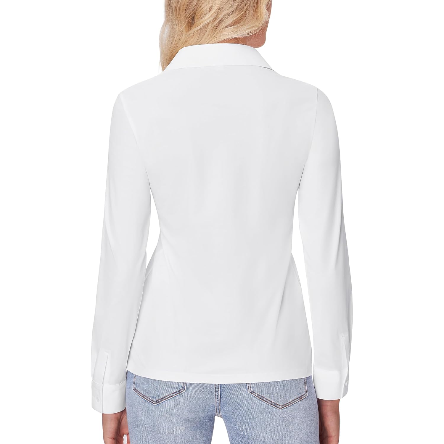 Siliteelon doorknoop shirt for Dames slim fit lange - Image 2