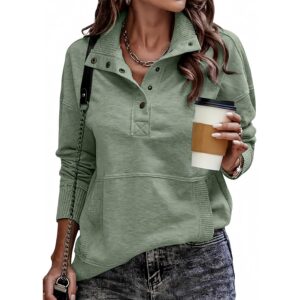 SHEWIN Dames sweatshirt Casual Long Sleeve lichtgewicht sweatshirt