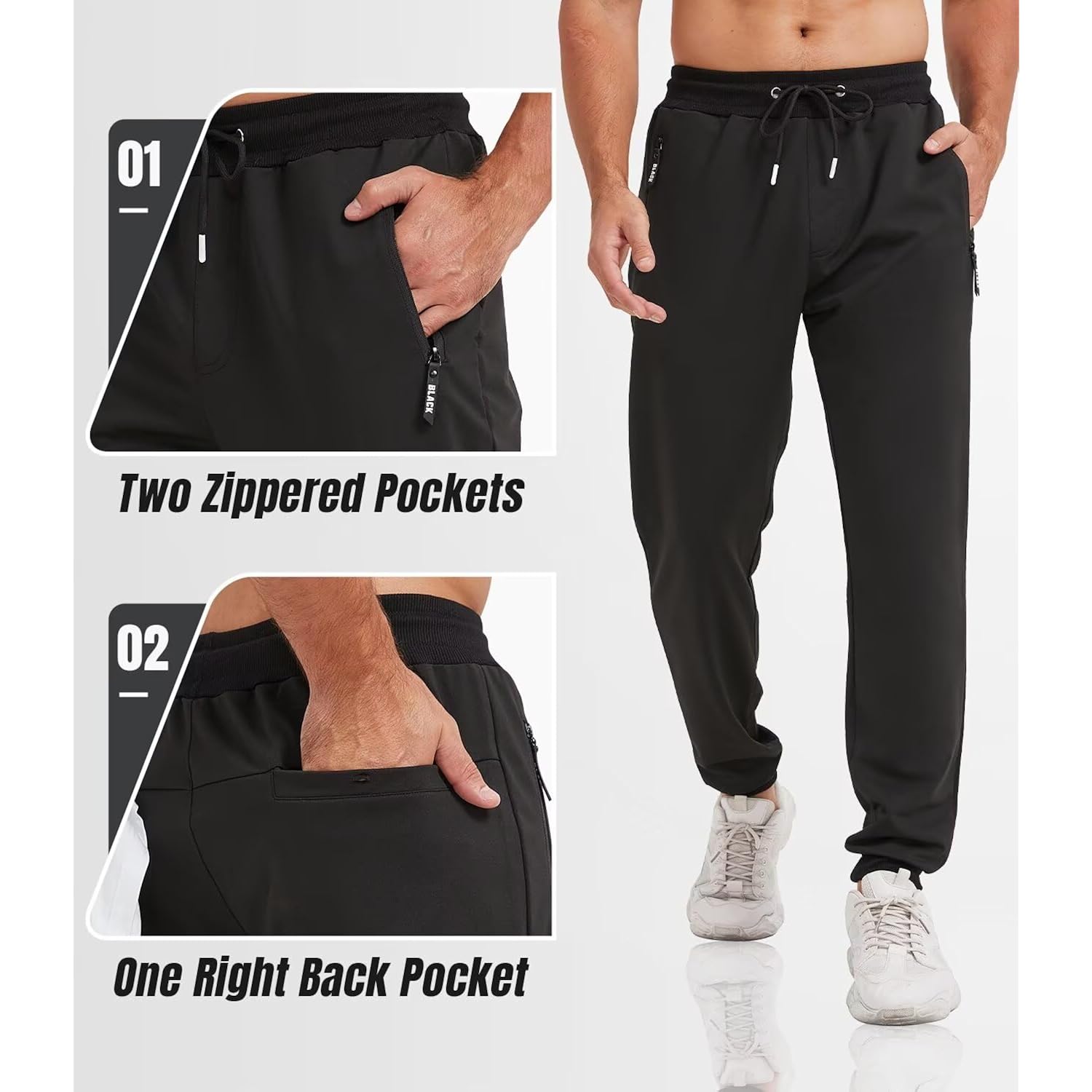 3 Pack sweatpants for Heren tapered Heren jogger - Image 4