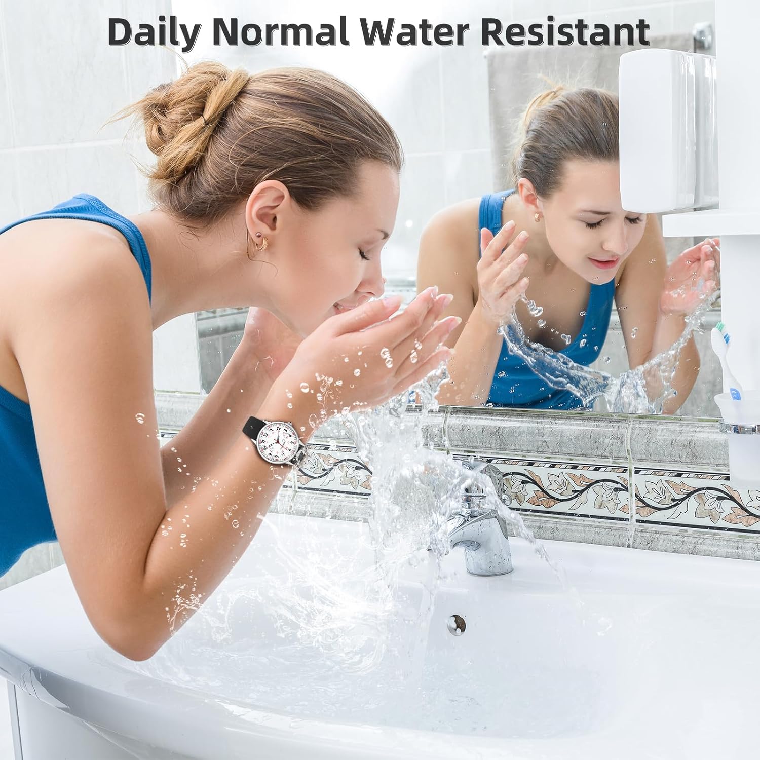 Nurse horloge for Dames waterdicht analoog siliconen horloge - Image 3