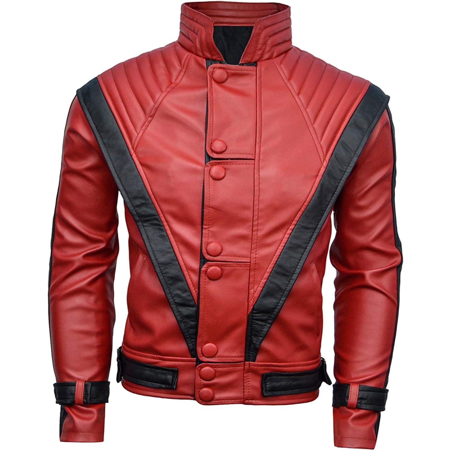 Party&Dance wear - rood & zwart leather jas - Image 2