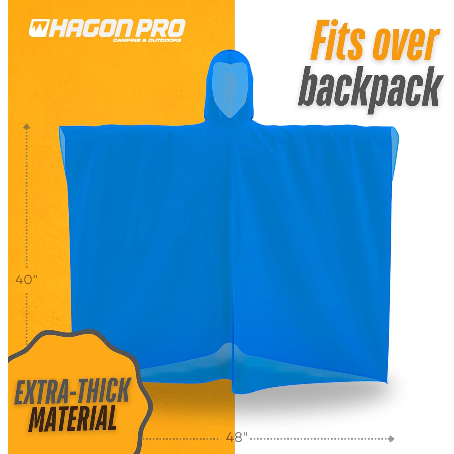 Hagon PRO Disposable regen Ponchos for Adults (5 - Image 5