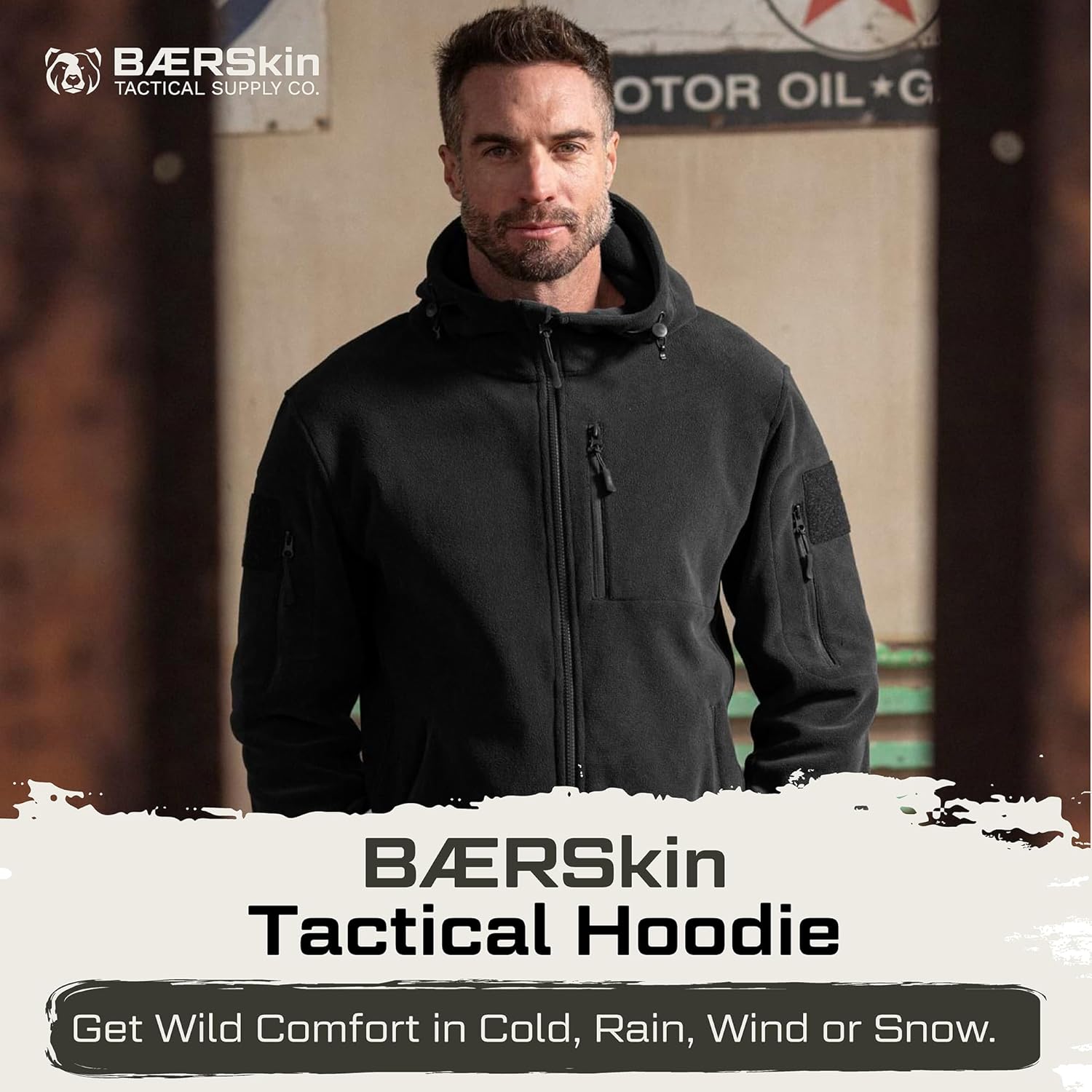 Heren Hoodie Jacket for Heren 4.0 - Military Style fleece Sweater for - Image 6