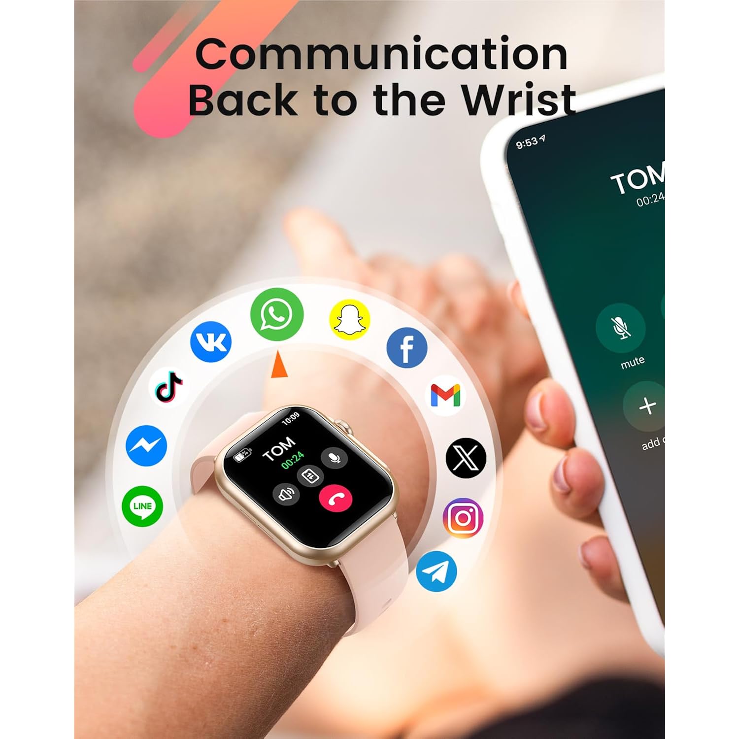 Smart horloge for Dames Men Fitness: Smart horloge - Image 4