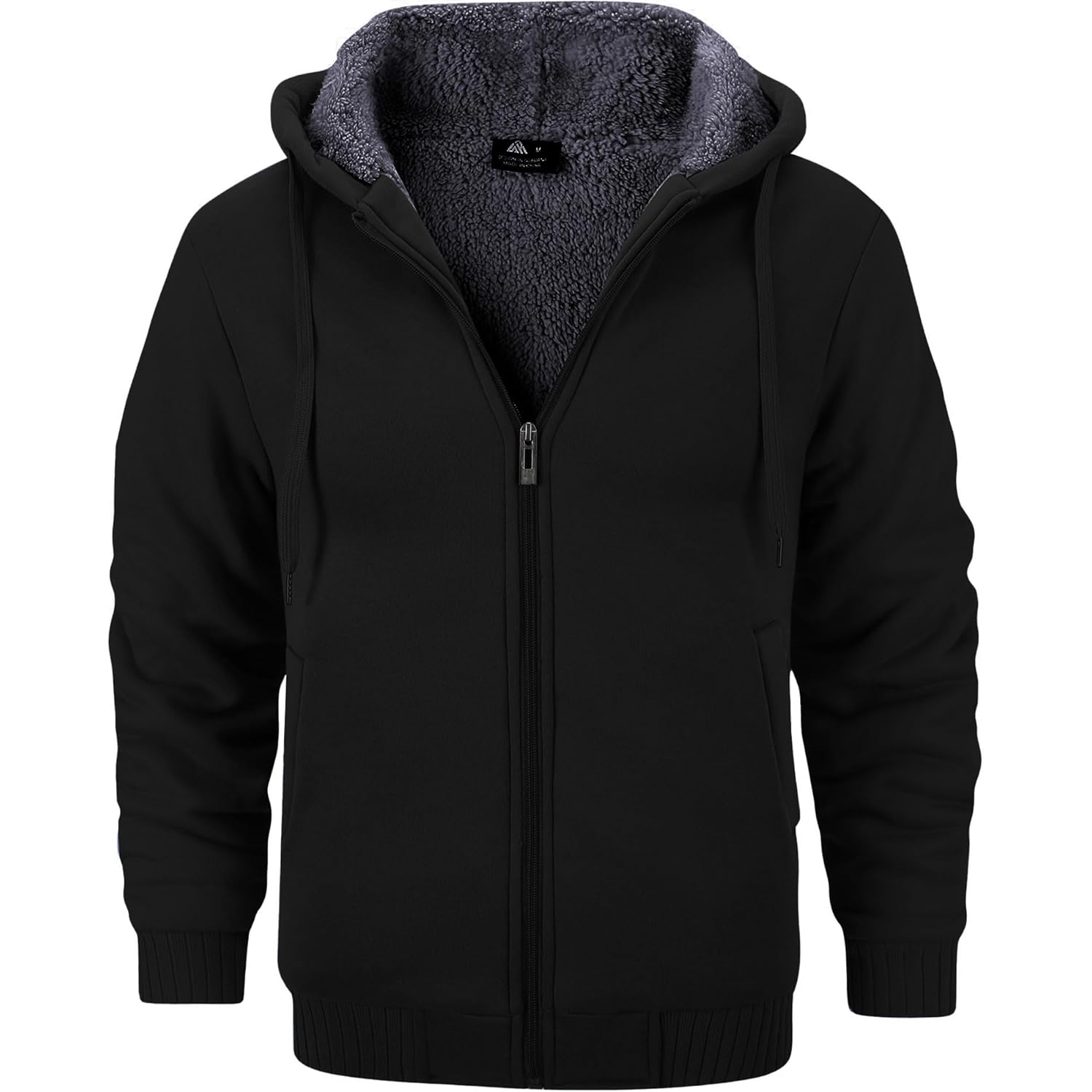 GEEK LIGHTING Heren’s Fleece-gevoerd rits Up hoodie, Thick