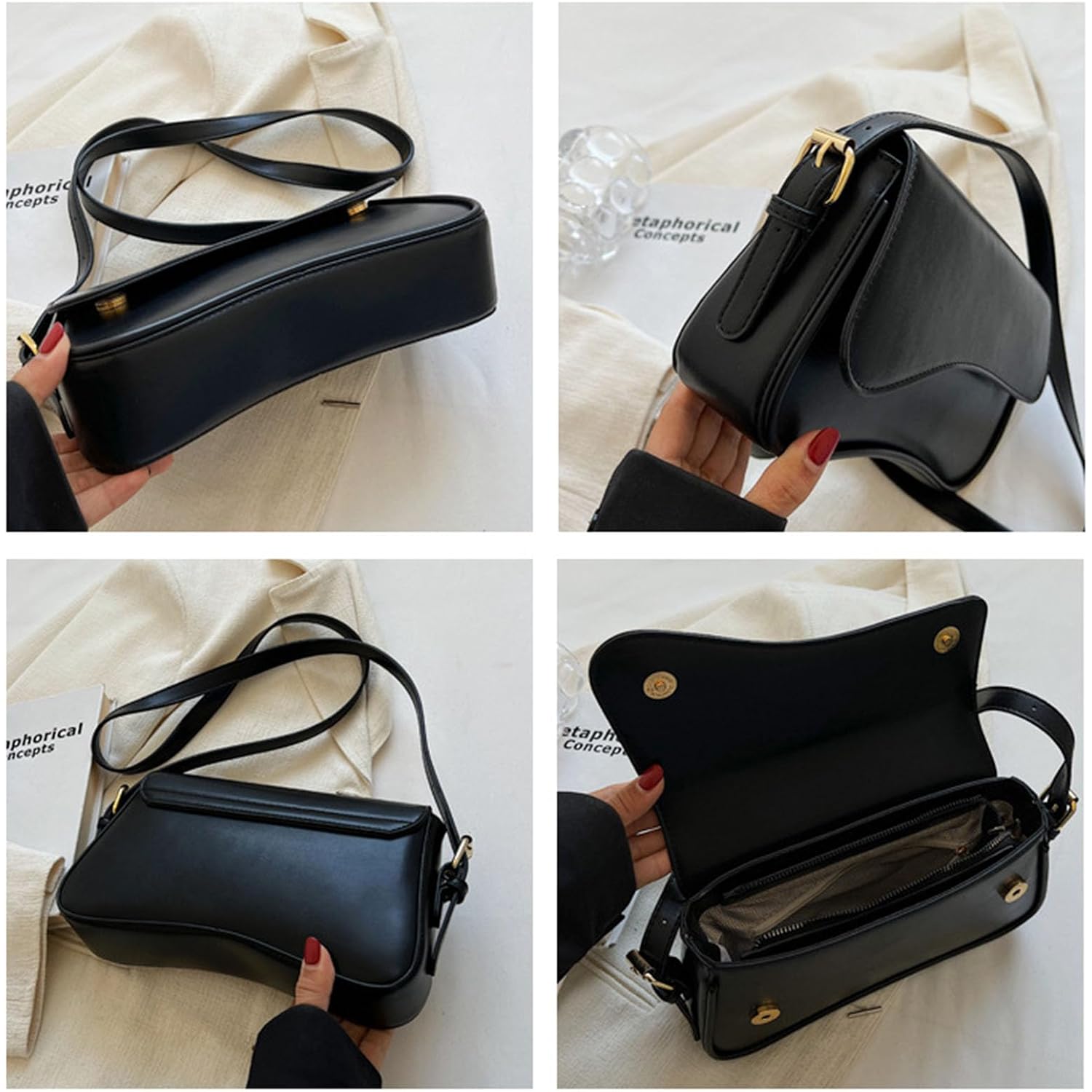 Schoudertas for Dames Y2K Trendy Purse Vegan leer - Image 5