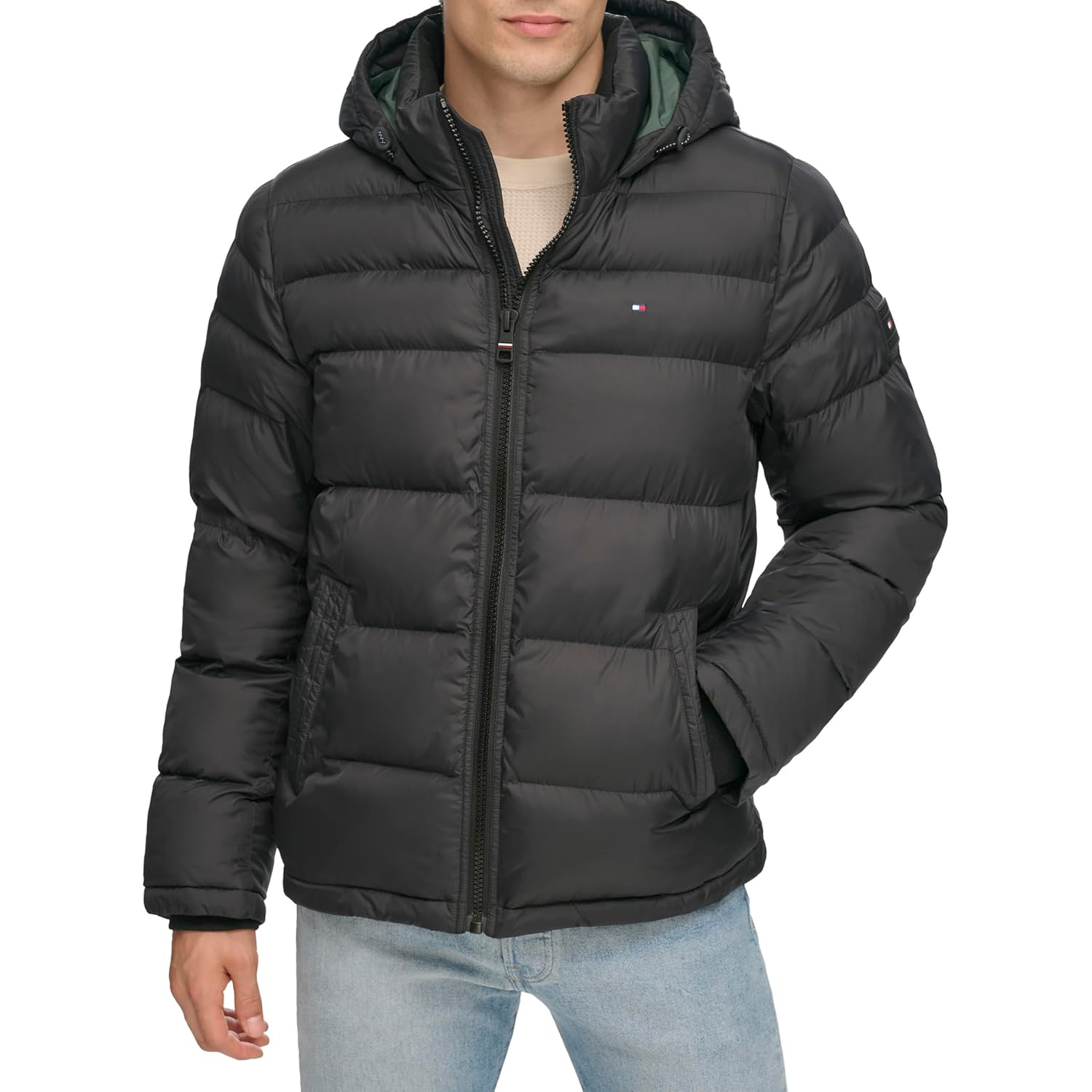 Tommy Hilfiger Heren dons Alternative capuchon puffer jas