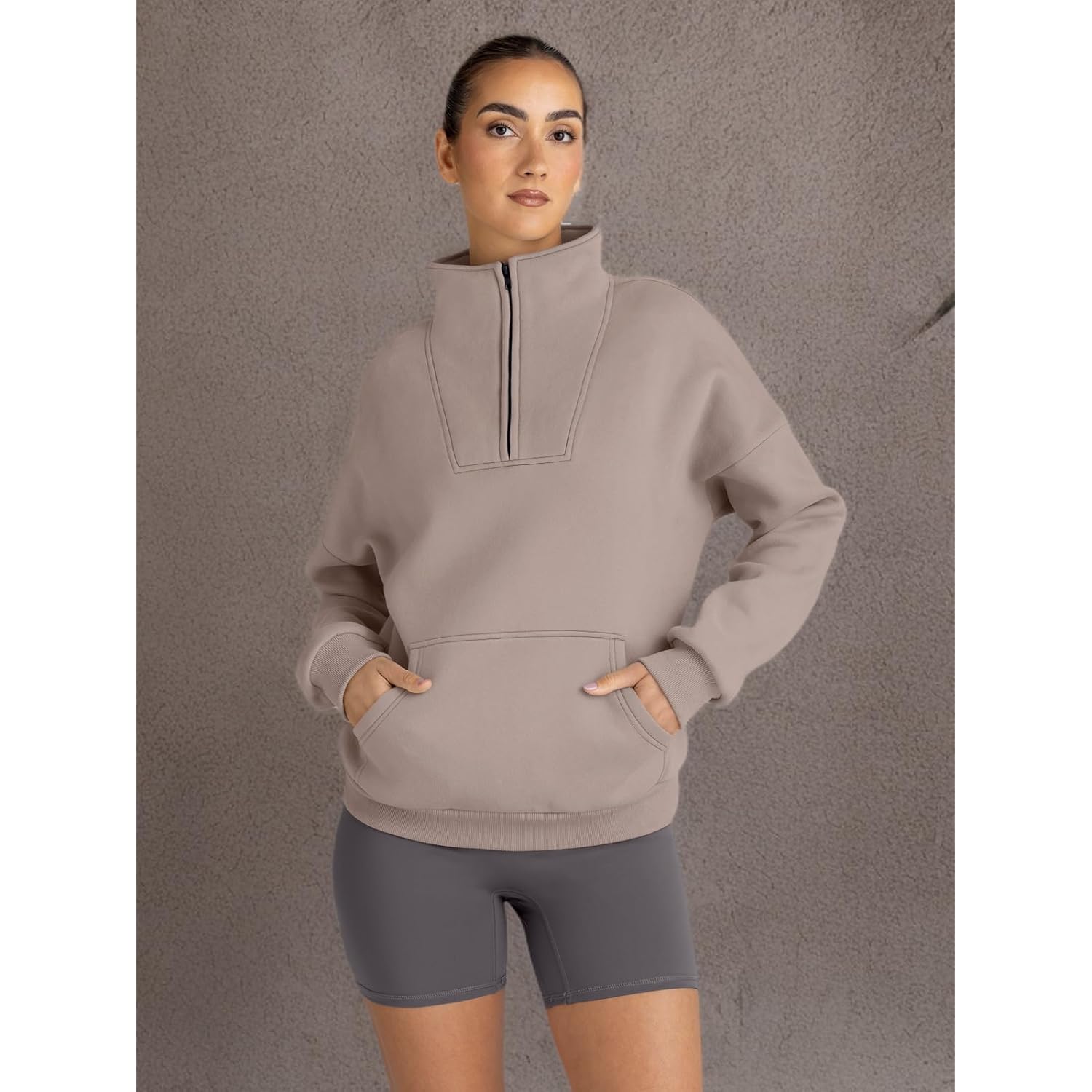 Trendy Queen Dames sweatshirt Quarter halve rits pullover - Image 6