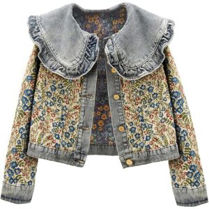 Dames’s Sweet Peter Pan Collar lang Sleeve Jacquard