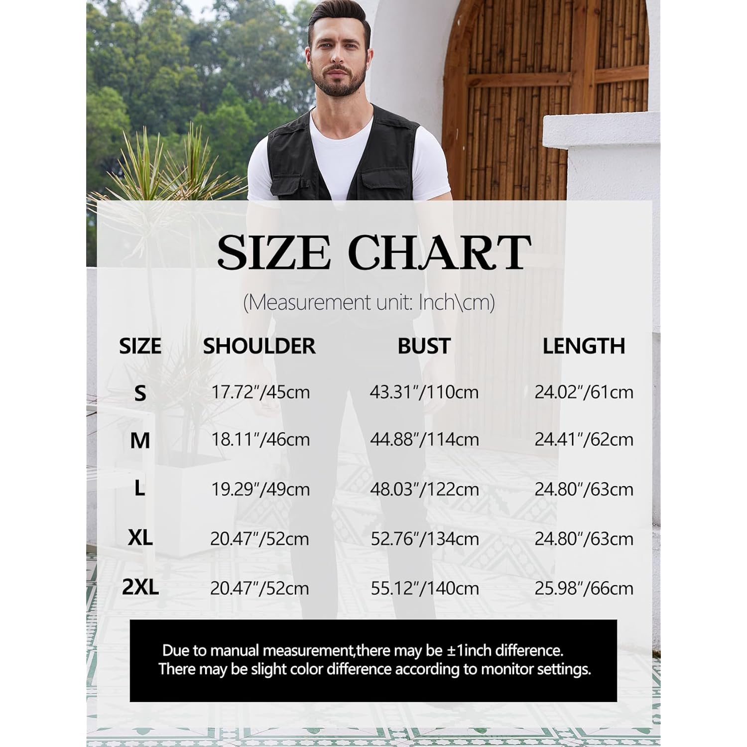 Gihuo Heren Utility Fishing Vest lichtgewicht Outdoor Work - Image 5