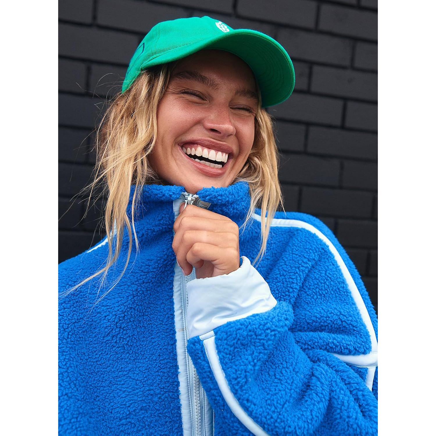 Dames fleece sweatshirt halve rits pullover Long Sleeve - Image 5