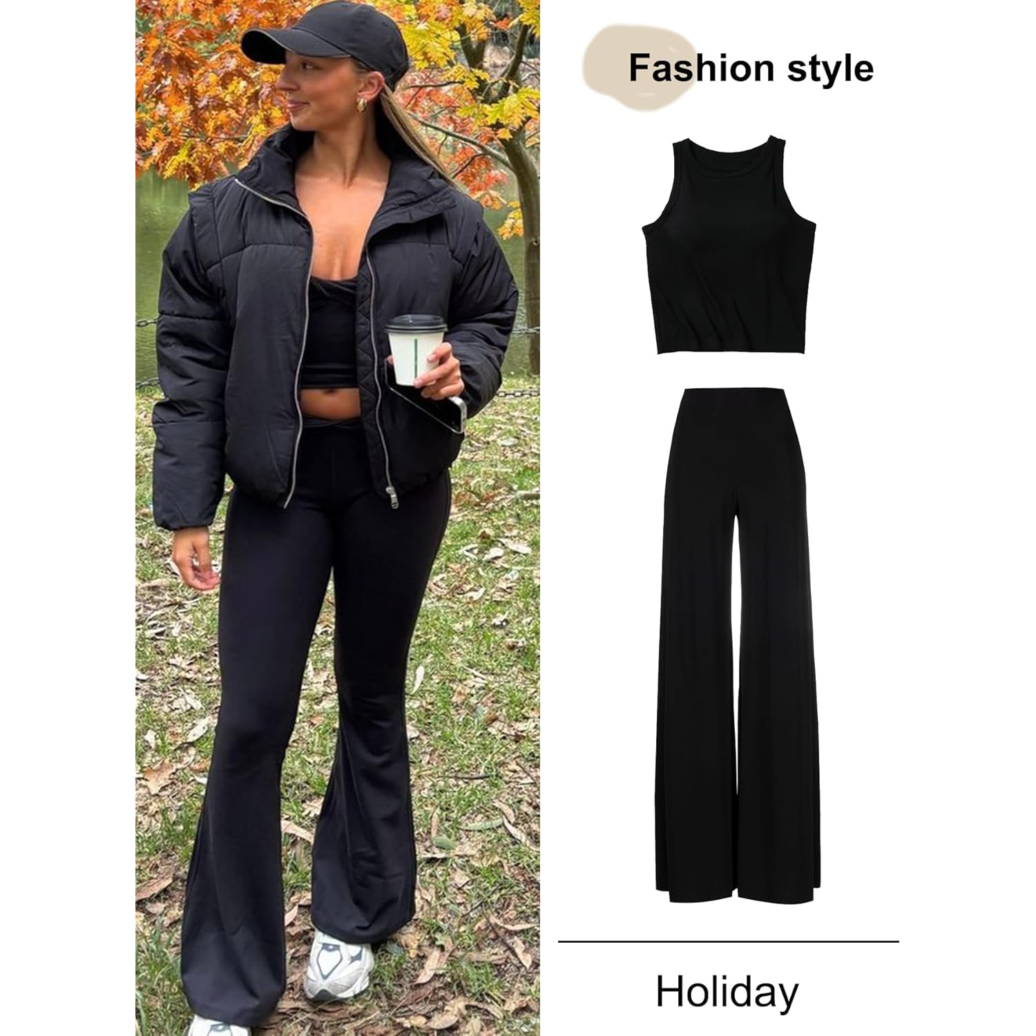 Gihuo Dames’s Winter Cropped puffer jas mantel kort - Image 5