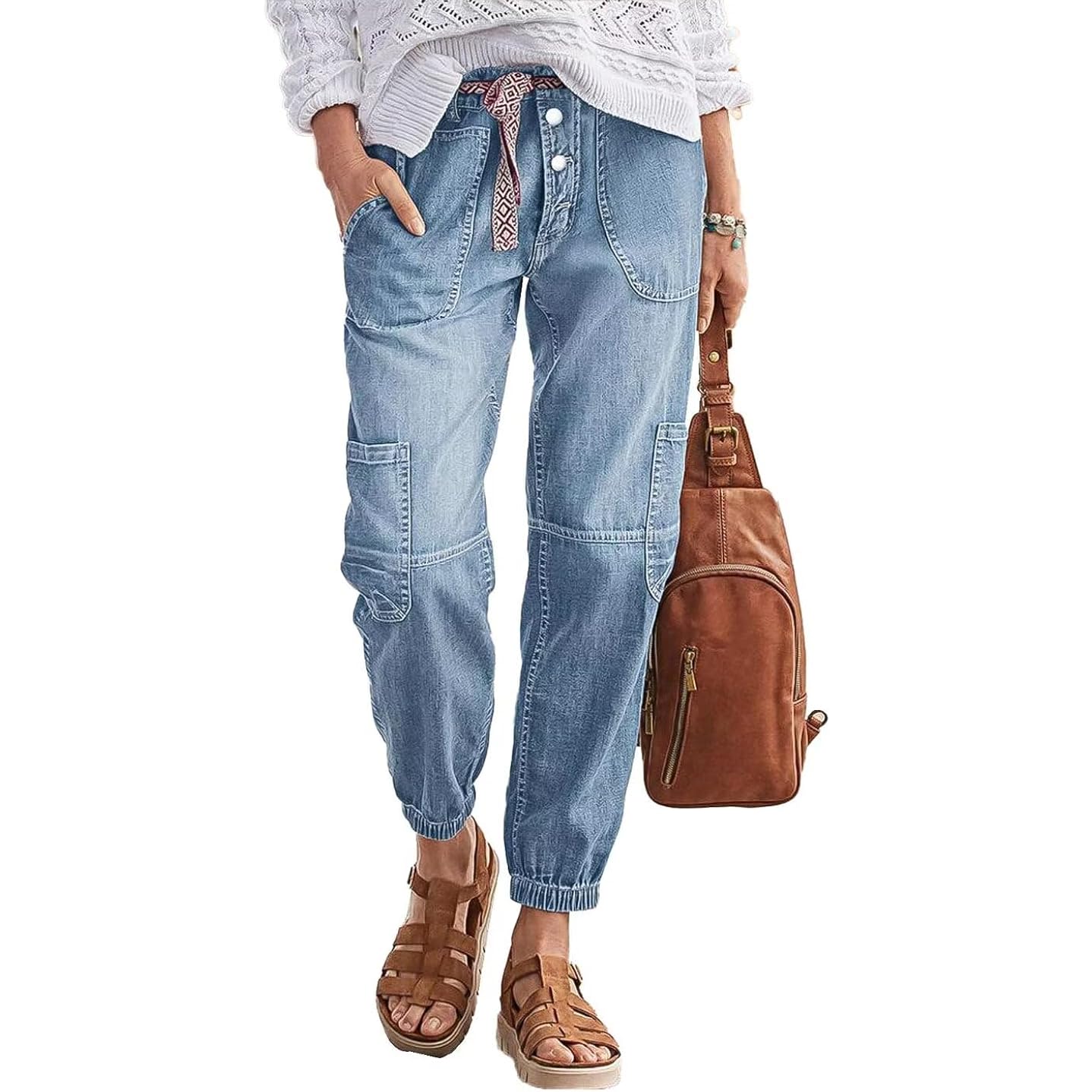 Flamingals straight Leg knopensluiting jeans for Dames Multi