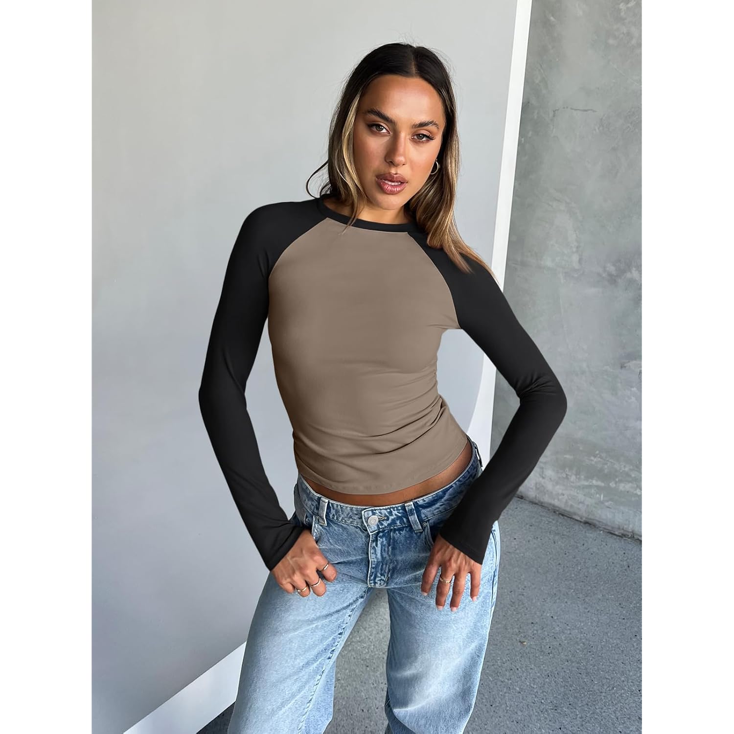 Trendy Queen Dames lange mouw shirt slim fit - Image 5