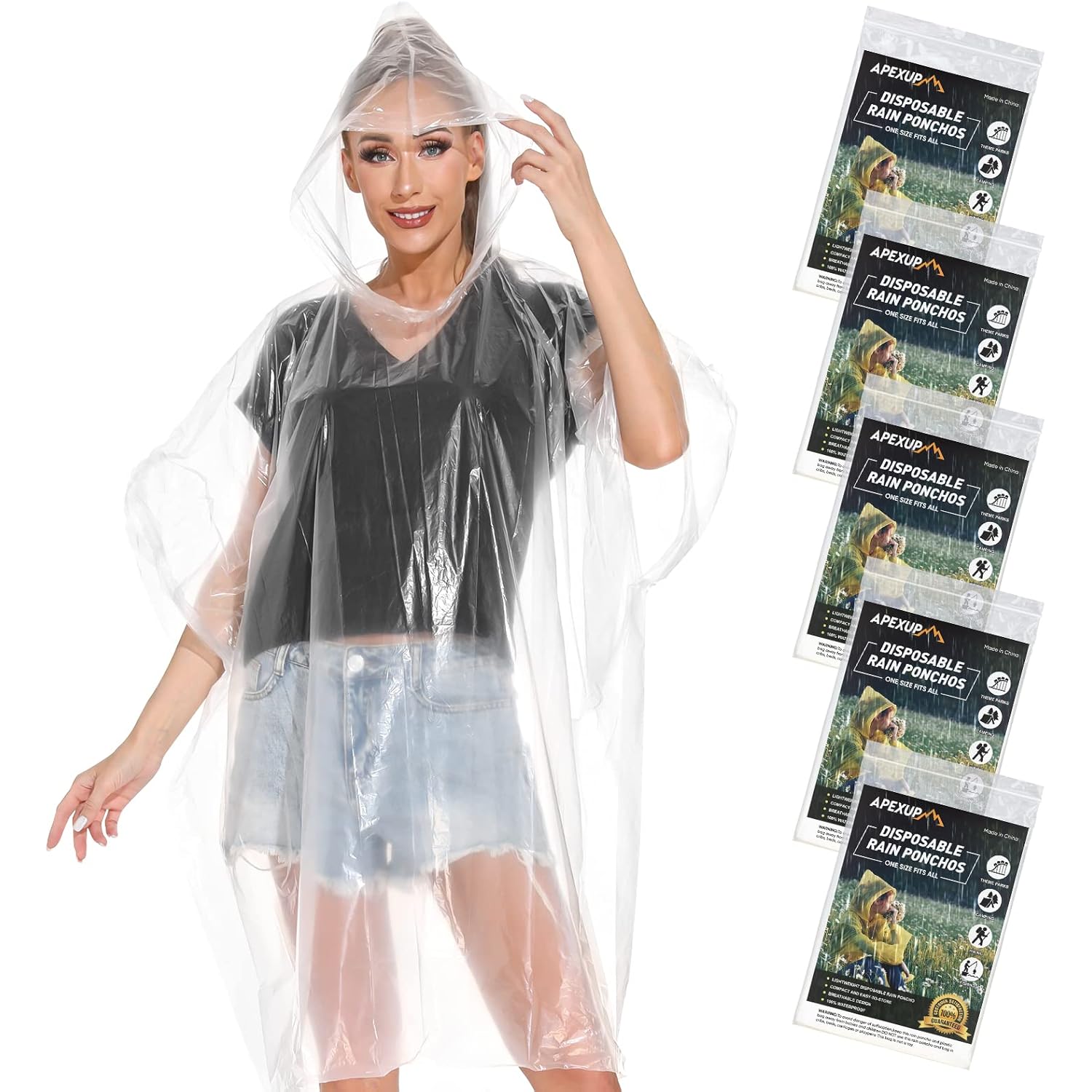 APEXUP Disposable regen Ponchos for Adults, Emergency regen