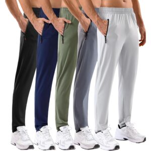 5 Pack Heren sweatpants with Zipper zakken stretch