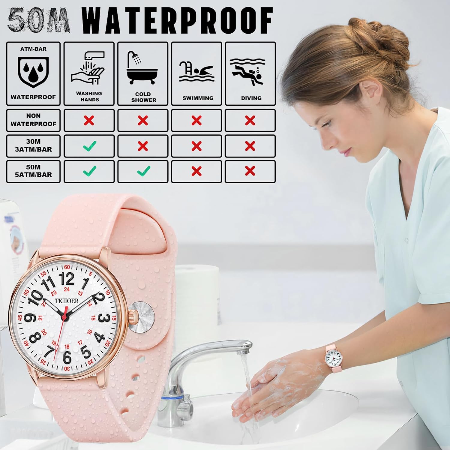 Nurse horloge for Nurse Medical Professionals Students Dames - Image 3