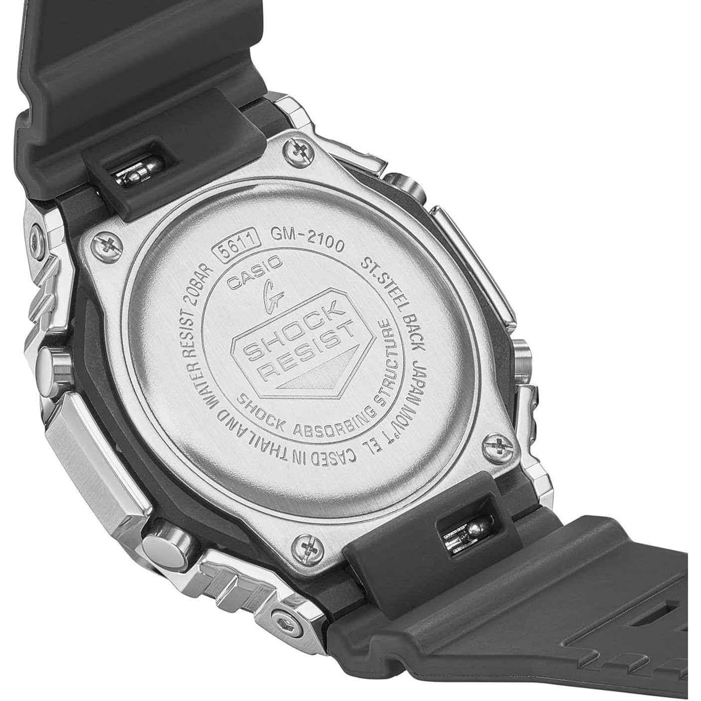 G-Shock Casio Metal Covered Octagonal zwart Resin Band - Image 6