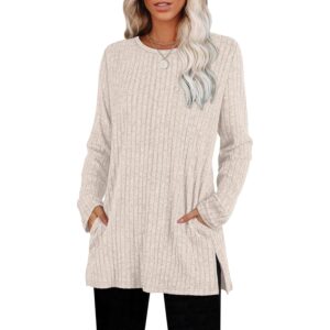 SAMPEEL Dames Sweaters Crewneck lange mouw shirt with