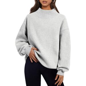 Trendy Queen Dames oversized sweatshirt Turtleneck pullover Long