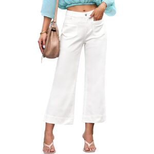 Luvamia wide leg jeans for Dames Trendy high-waist