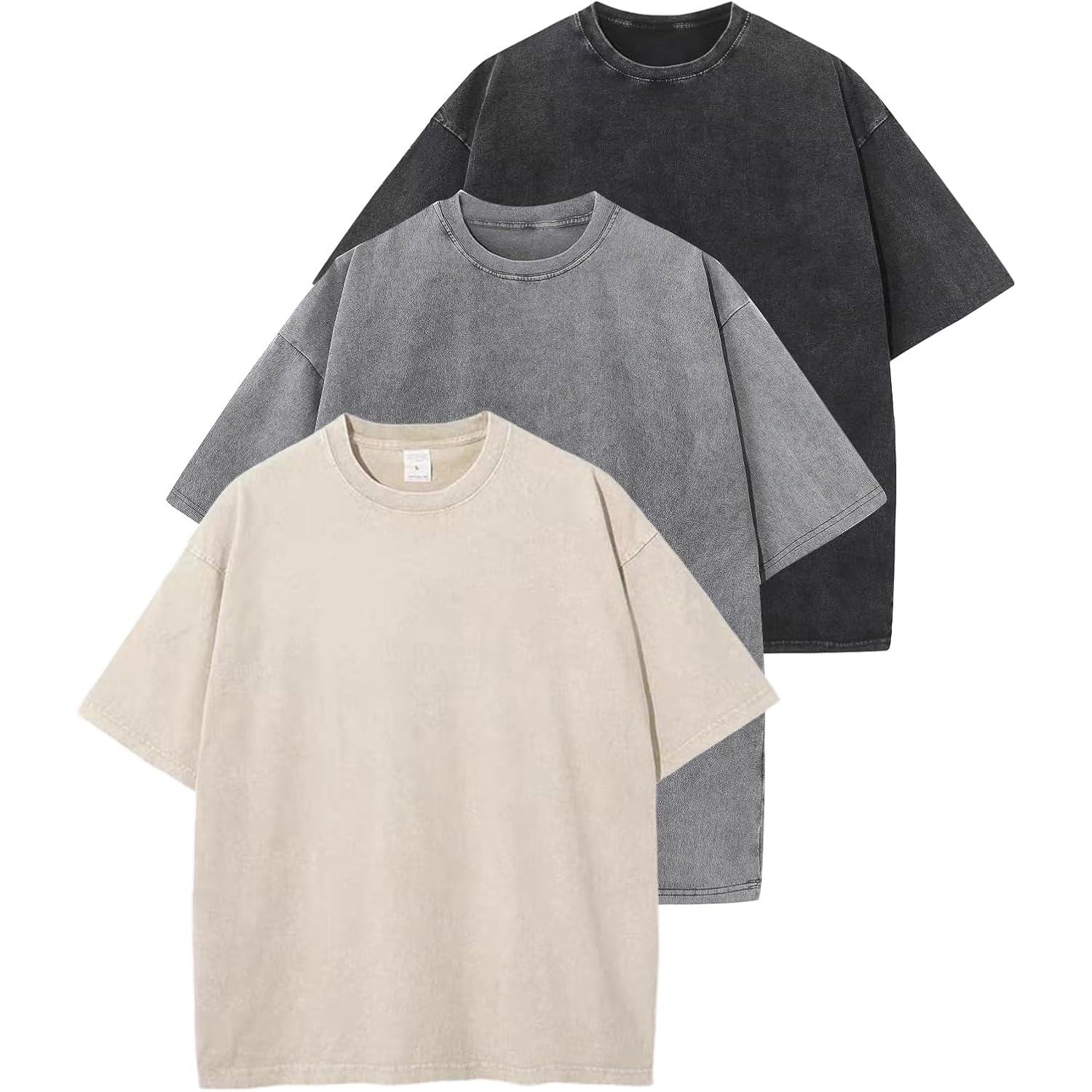 Heren t-shirt korte mouw oversized basic comfort dagelijks 2