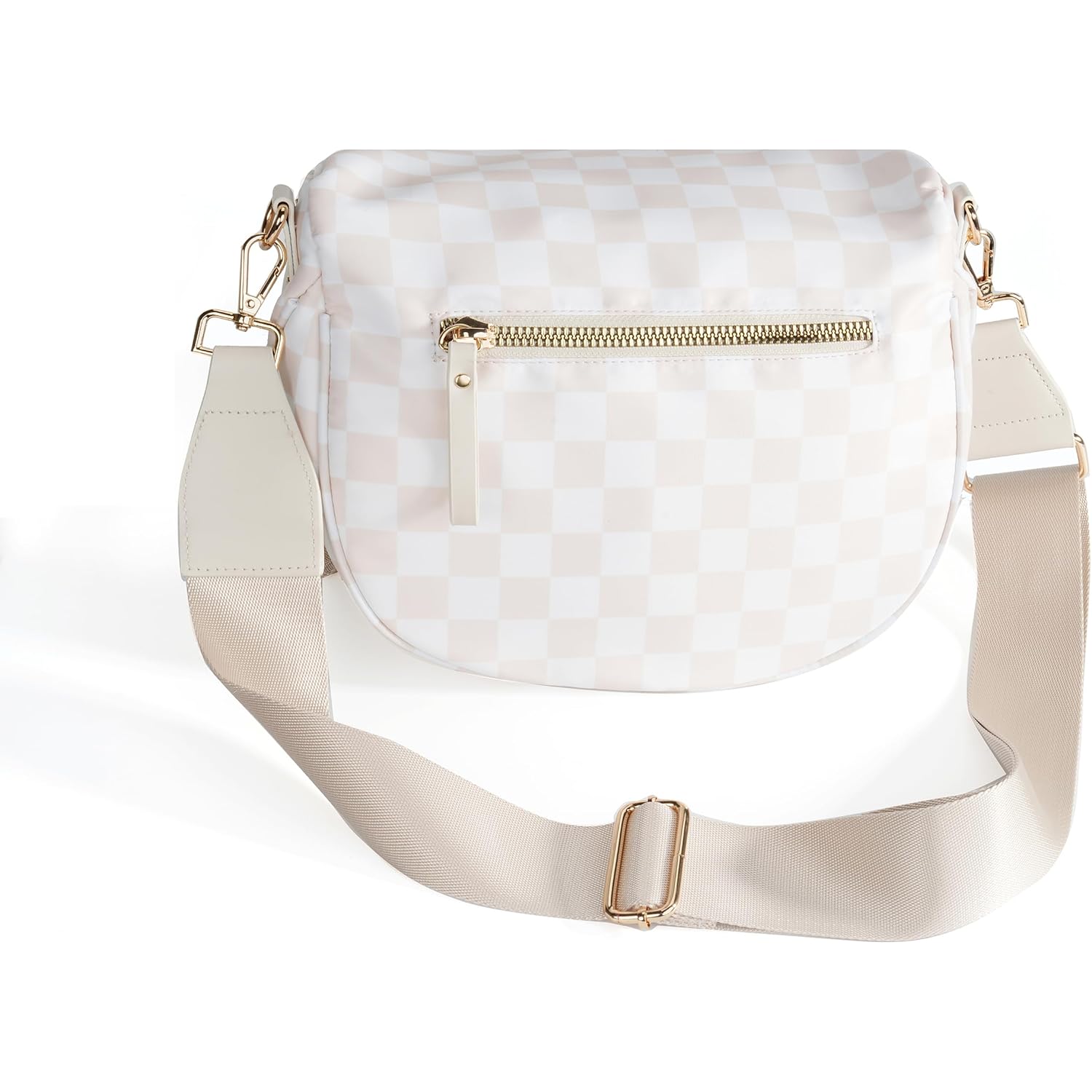 Spacious Checkered nylon crossbody Bag Bum Bag Checkered - Image 2
