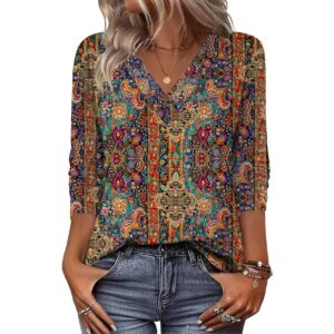 Zeagoo Dames lange mouw top Dressy Casual V