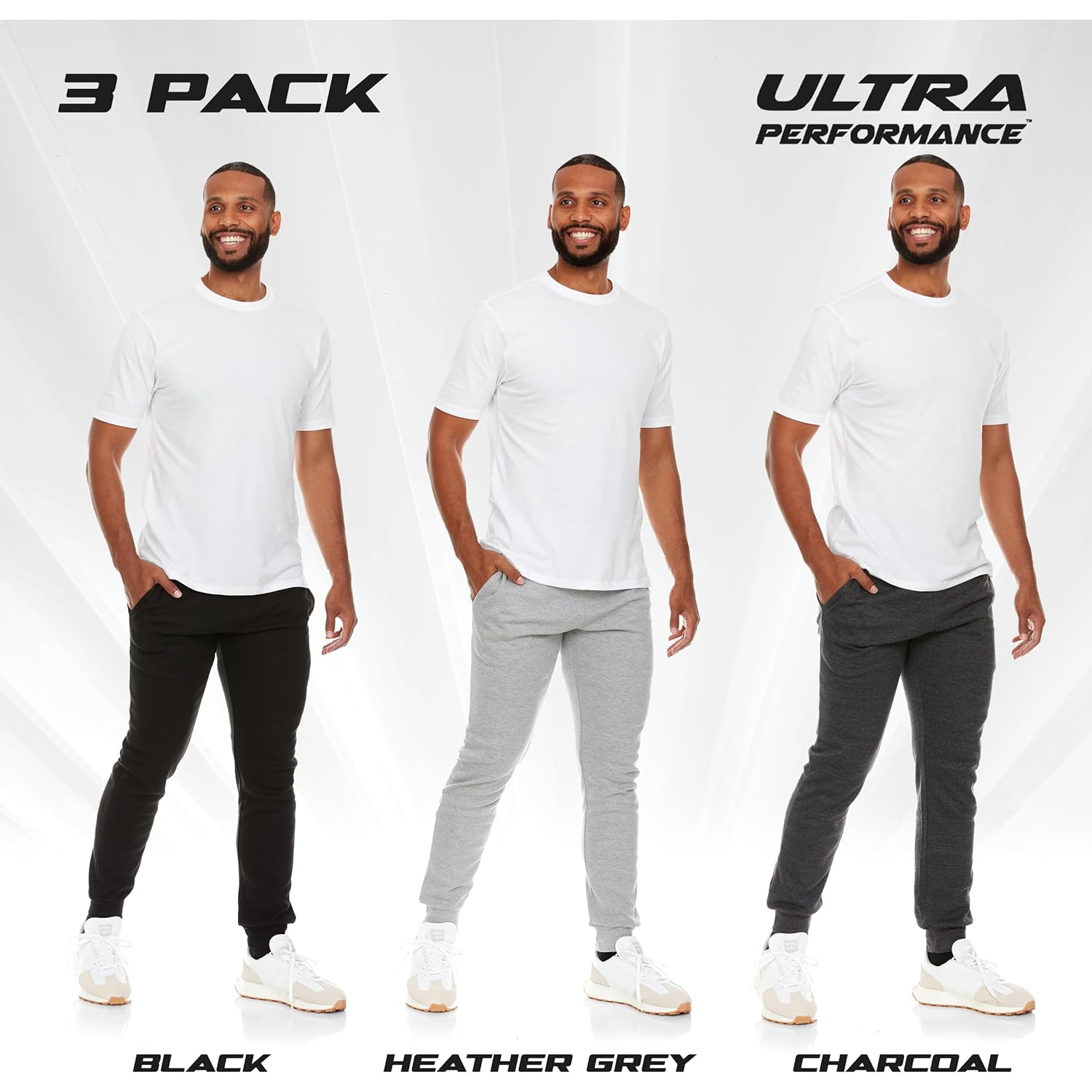 Ultra Performance 3 Pack Heren lichtgewicht jogger for - Image 2