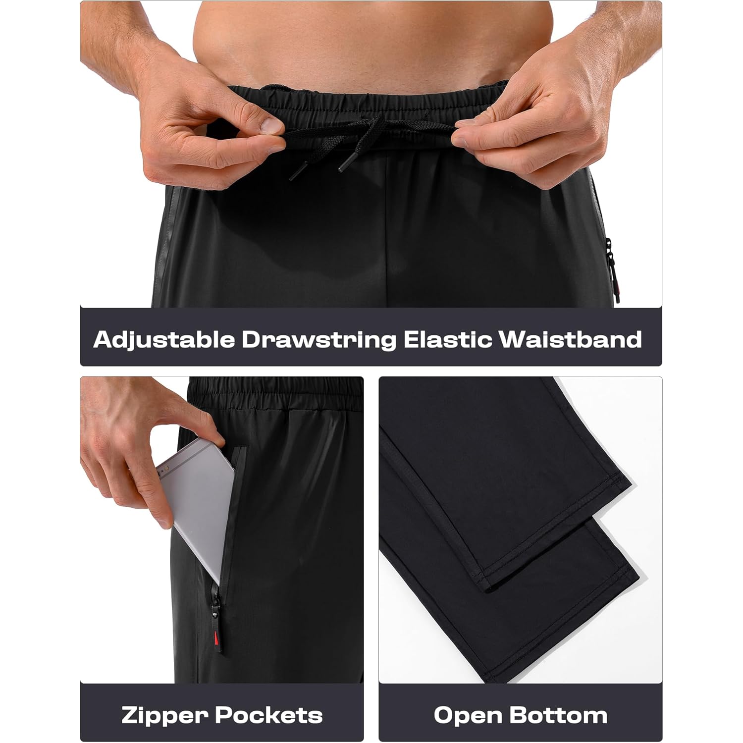 5 Pack Heren sweatpants with Zipper zakken stretch - Image 5