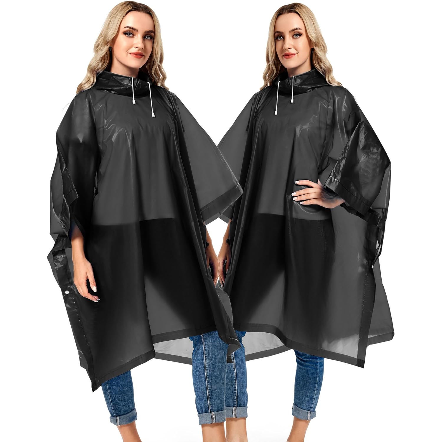 2 Pack regen Ponchos for Adults Reusable - - Image 7