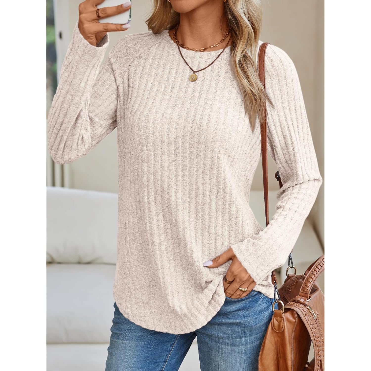 AUTOMET Dames lange mouw shirt Fall Fashion top - Image 2