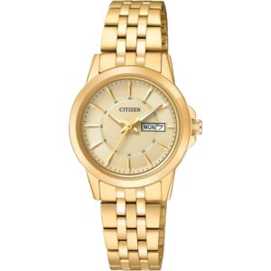 Citizen quartz Dames horloge, roestvrij staal, Classic, goud-Tone