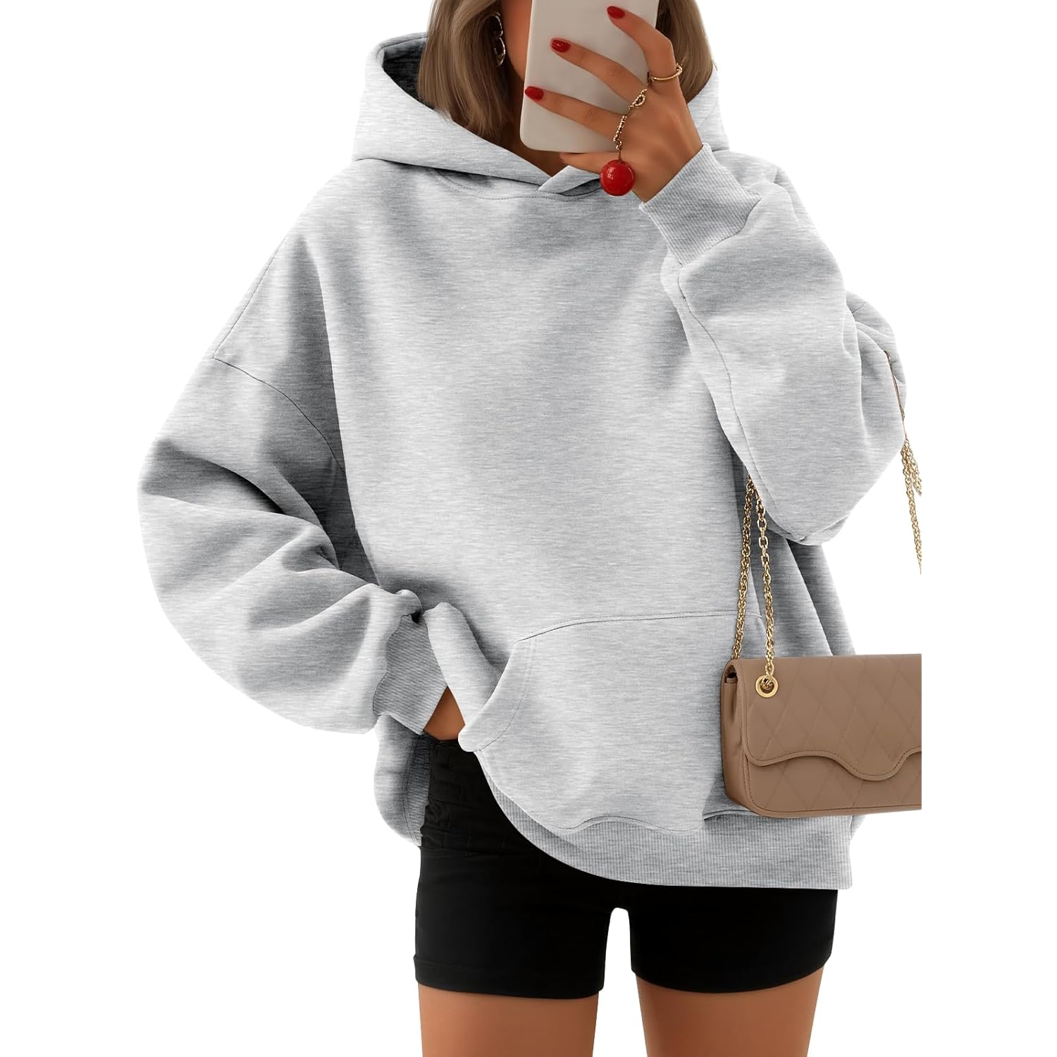 EFAN Dames hoodie oversized sweatshirt pullover fleece Sweaters
