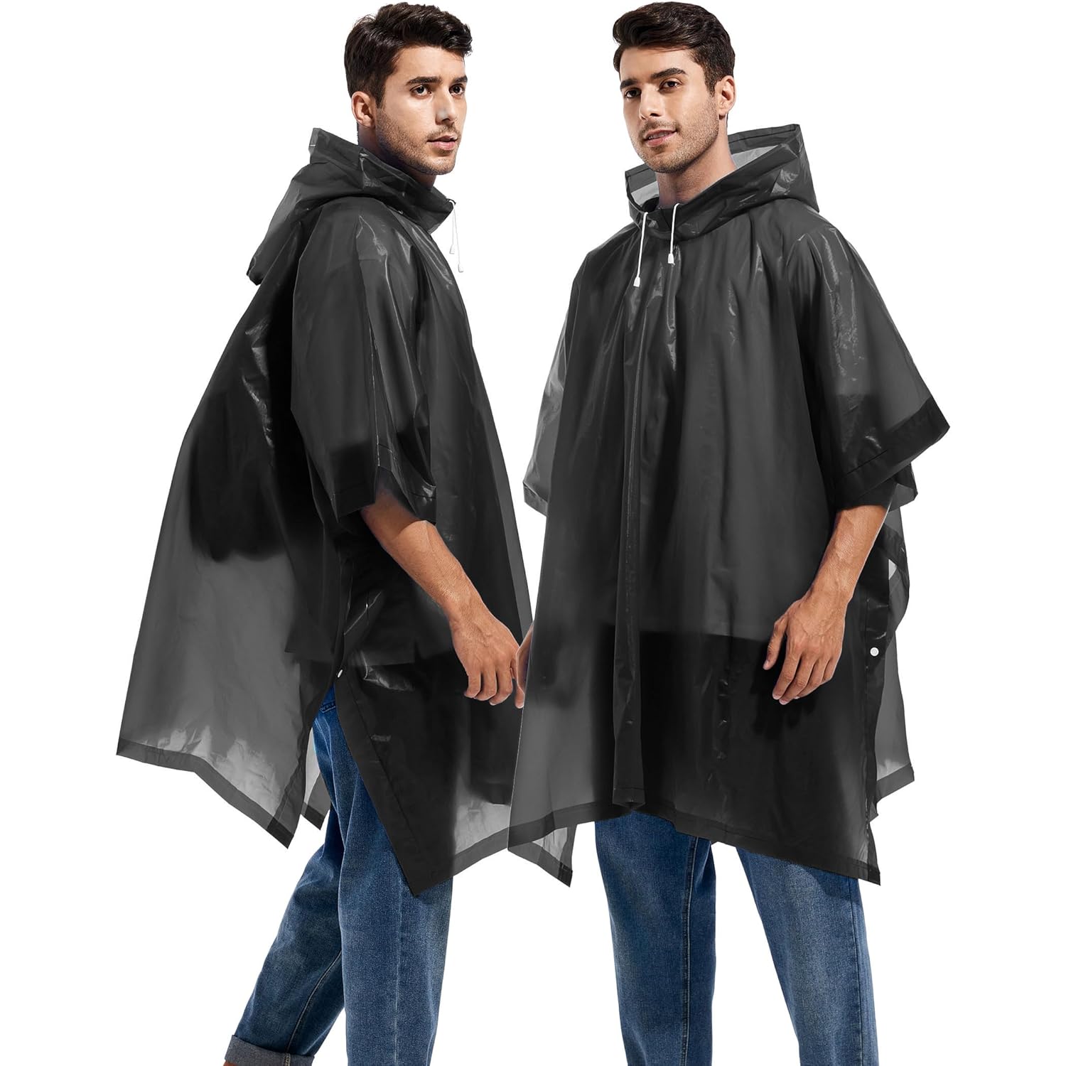 2 Pack regen Ponchos for Adults Reusable - - Image 2