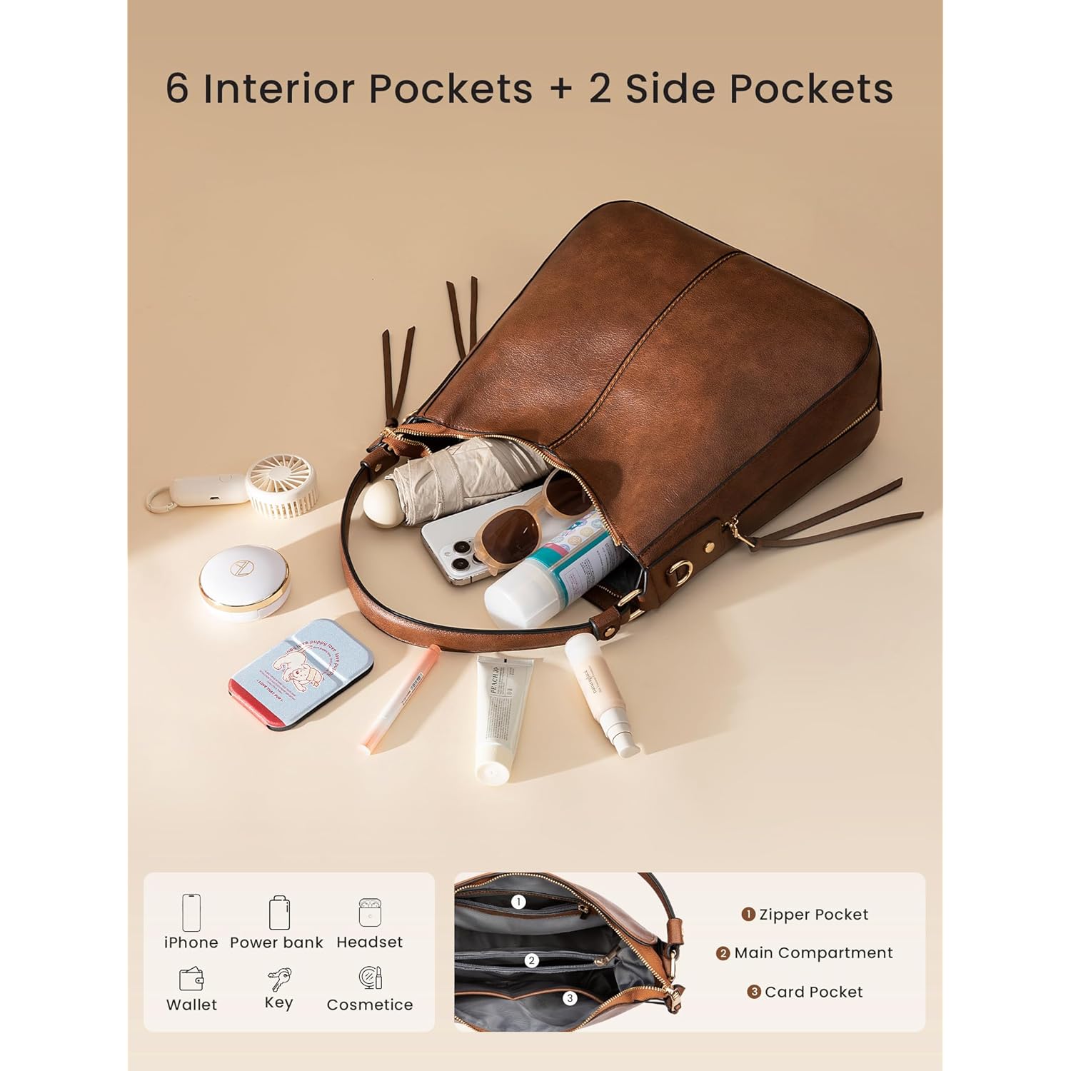 Realer Hobo crossbody Bags for Dames Designer Faux - Image 4