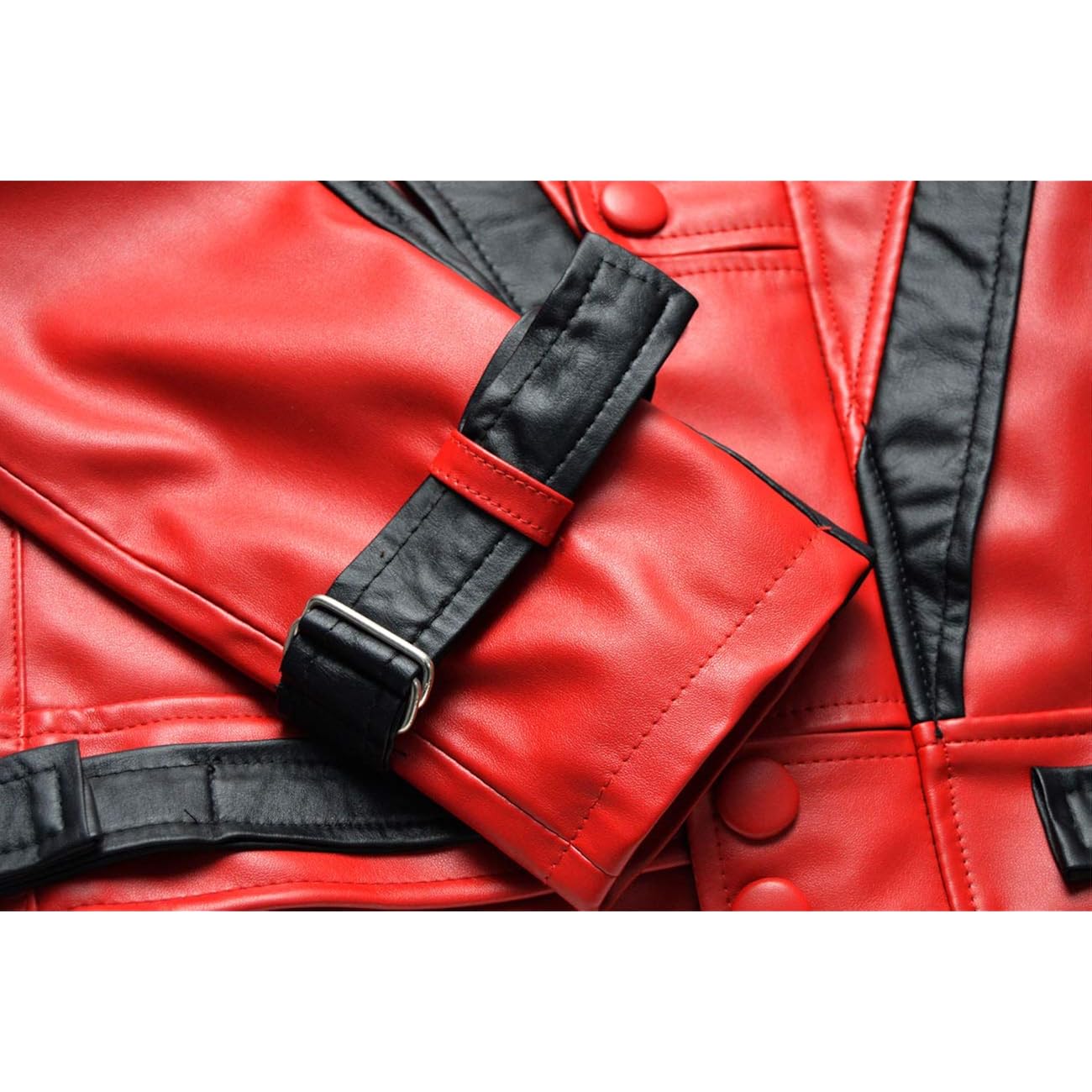 Party&Dance wear - rood & zwart leather jas - Image 7