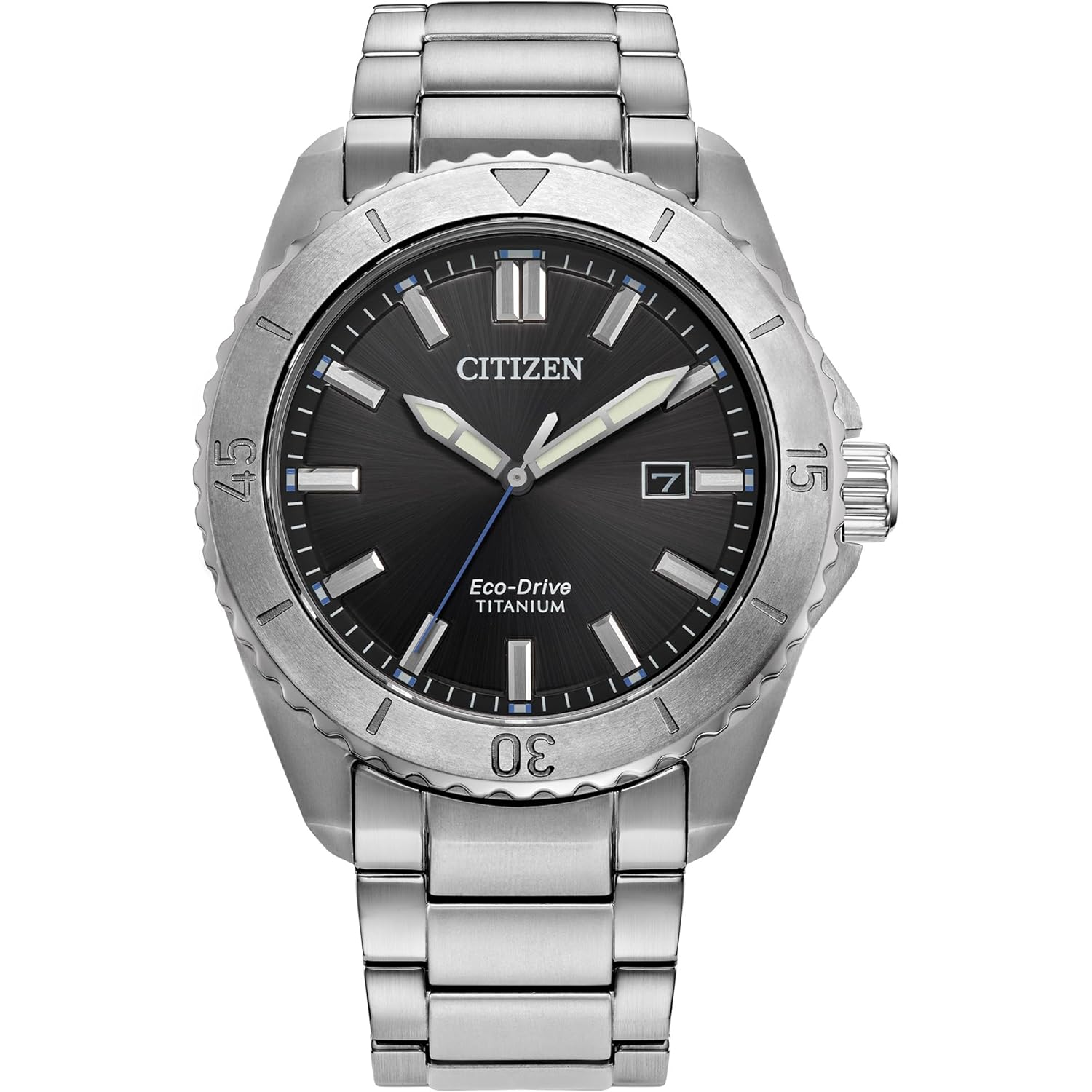 Citizen heren eco-drive brycen sport casual horloge, zilver-tone