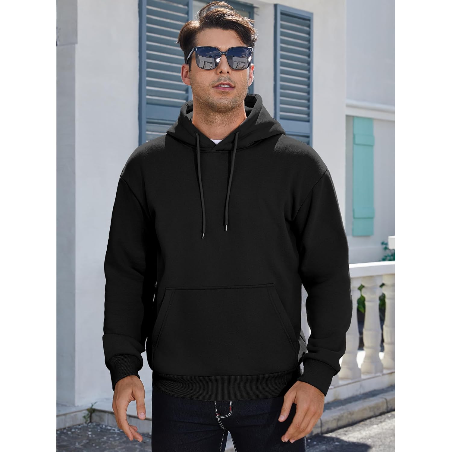 Heren Hoodies for Heren Casual Cotton Essentials Hoodie pullover Long Sleeve fleece - Image 4