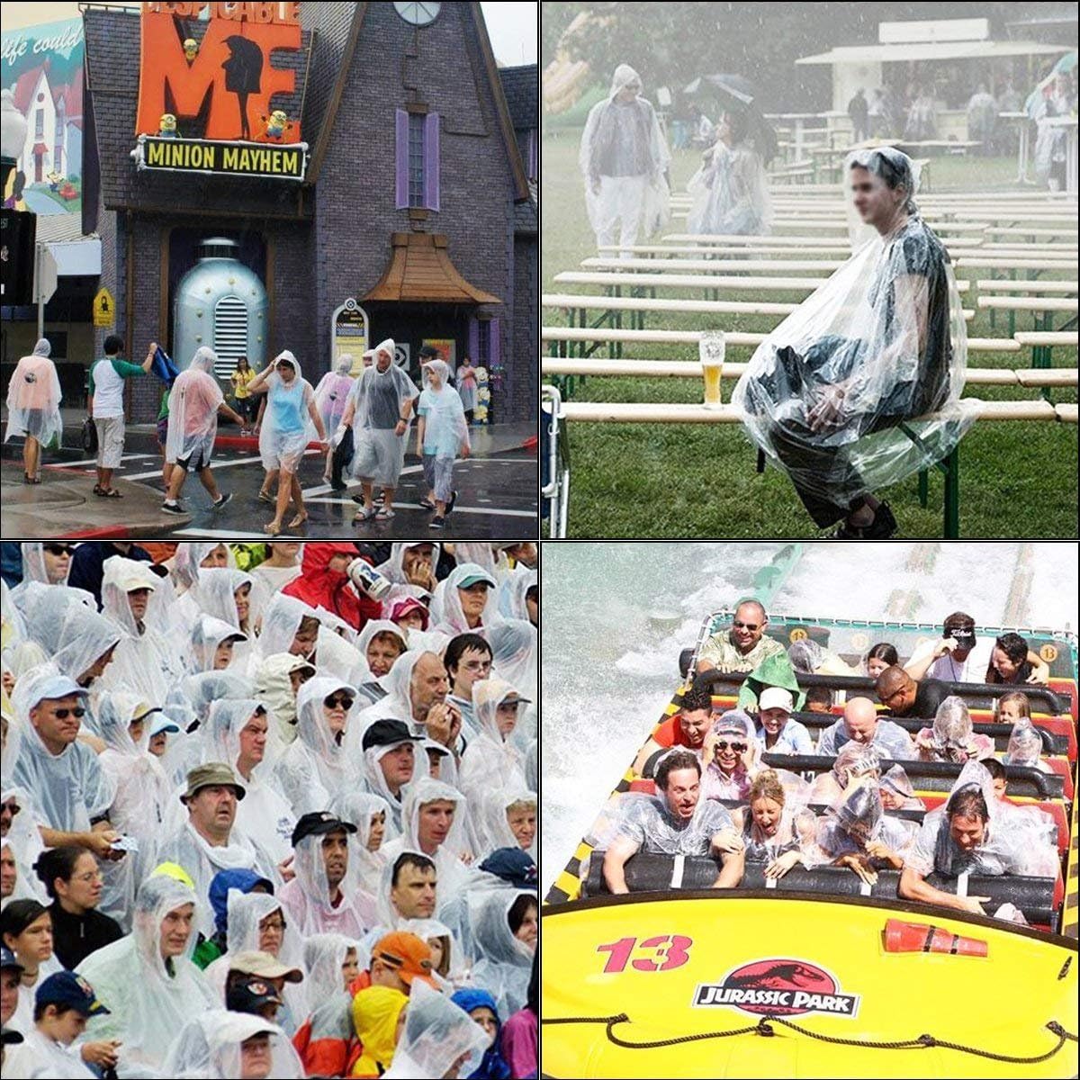 Regen Ponchos,with Drawstring capuchon (10 Pack) Emergency Disposable - Image 6