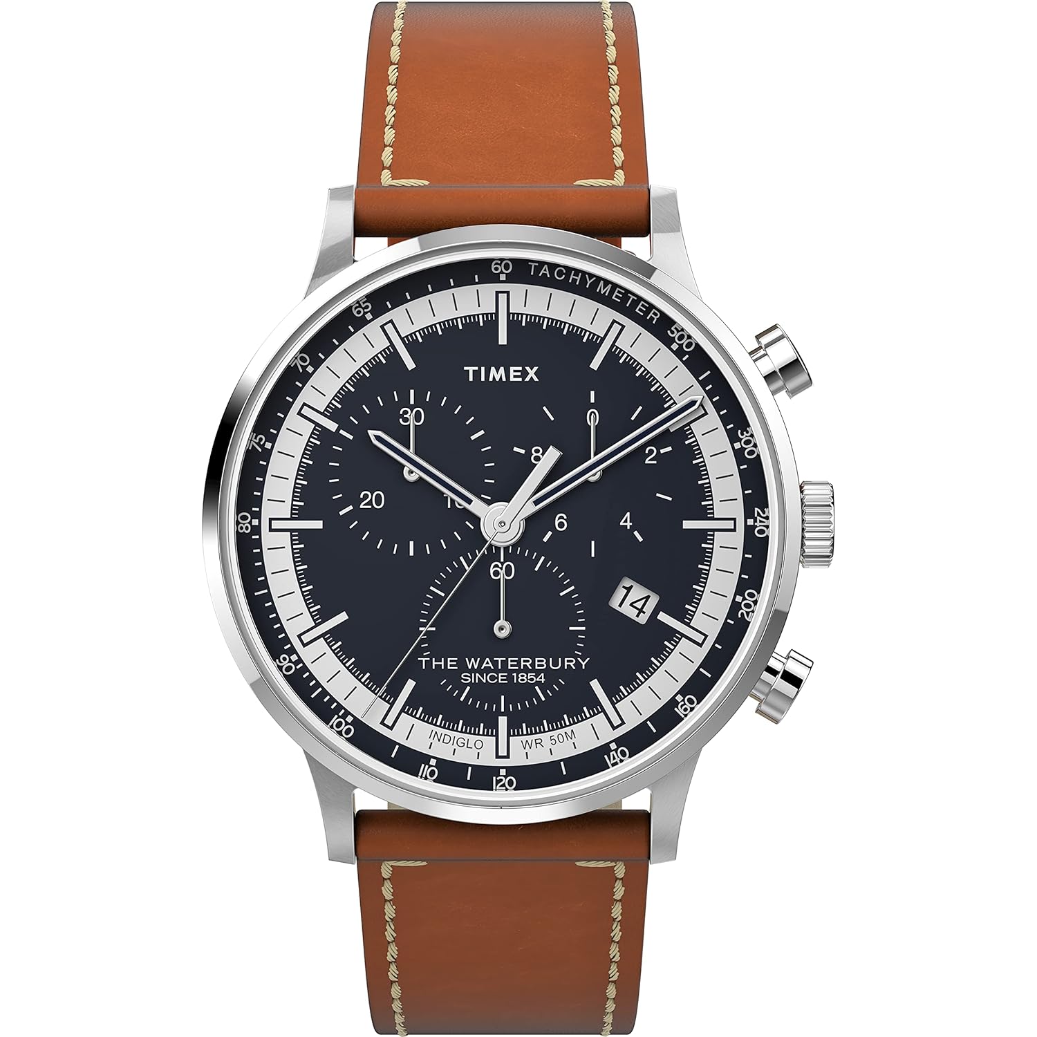 Timex heren waterbury classic chrono 40mm roestvrij staal