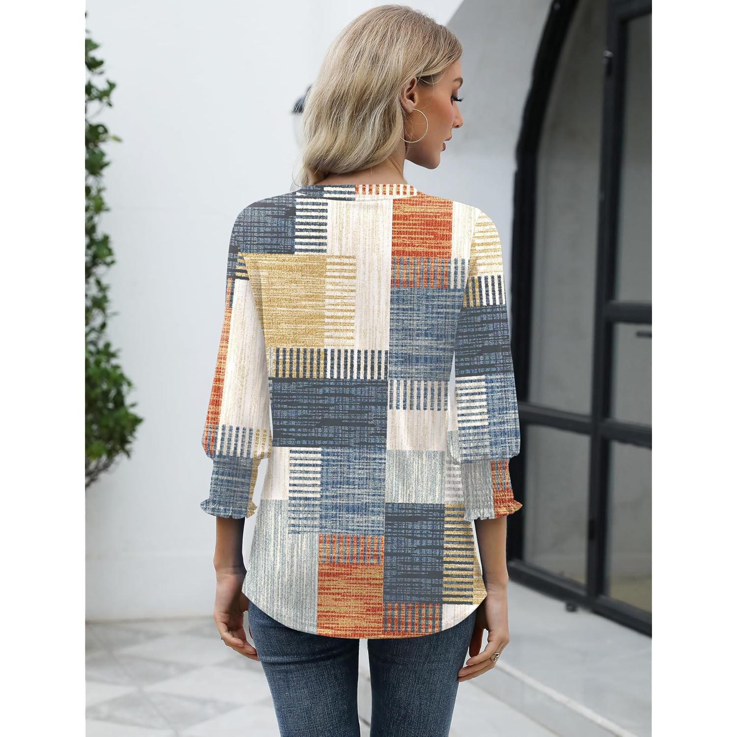 LOMON Dames 2025 Fashion top 3/4 Length Sleeve - Image 4