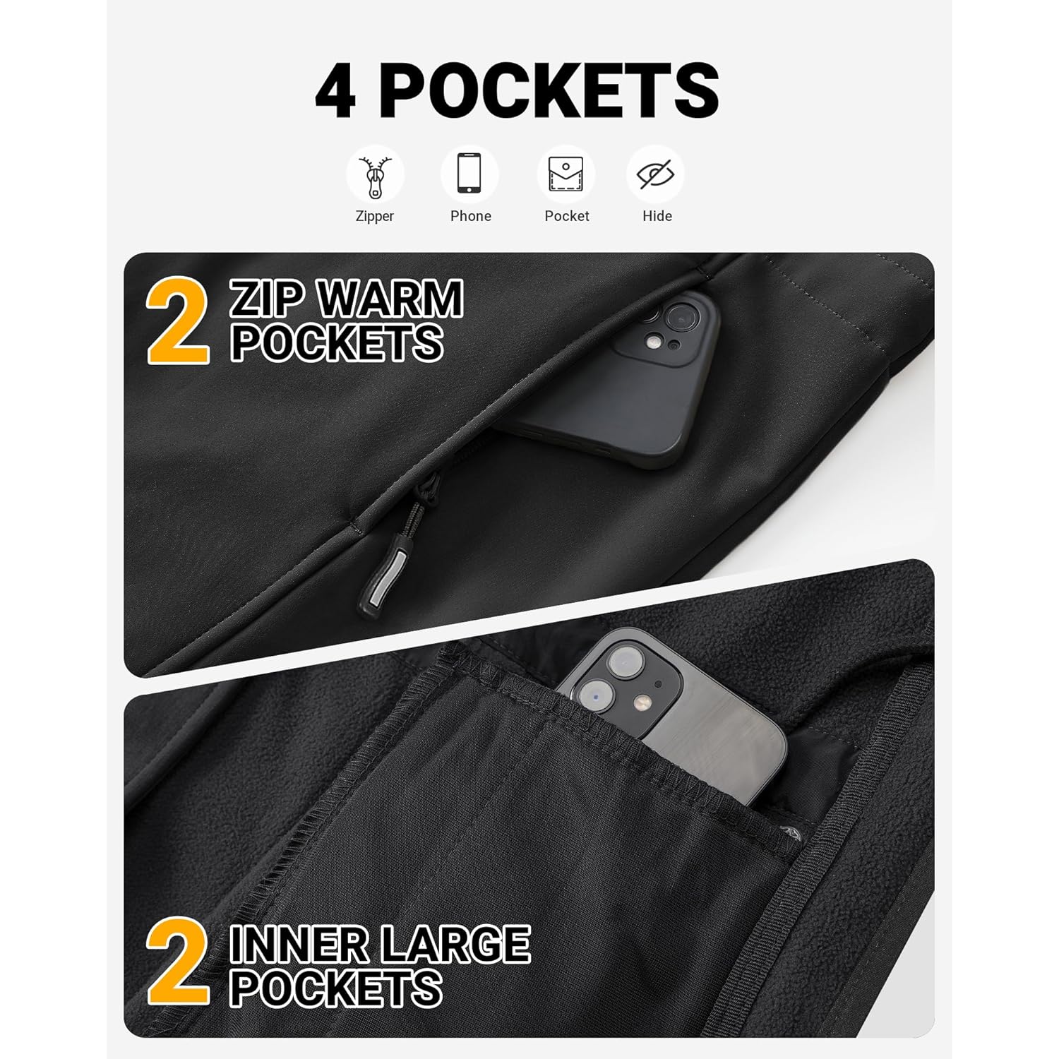 Outdoor Ventures Dames lichtgewicht waterdicht fleece gevoerd capuchon - Image 5